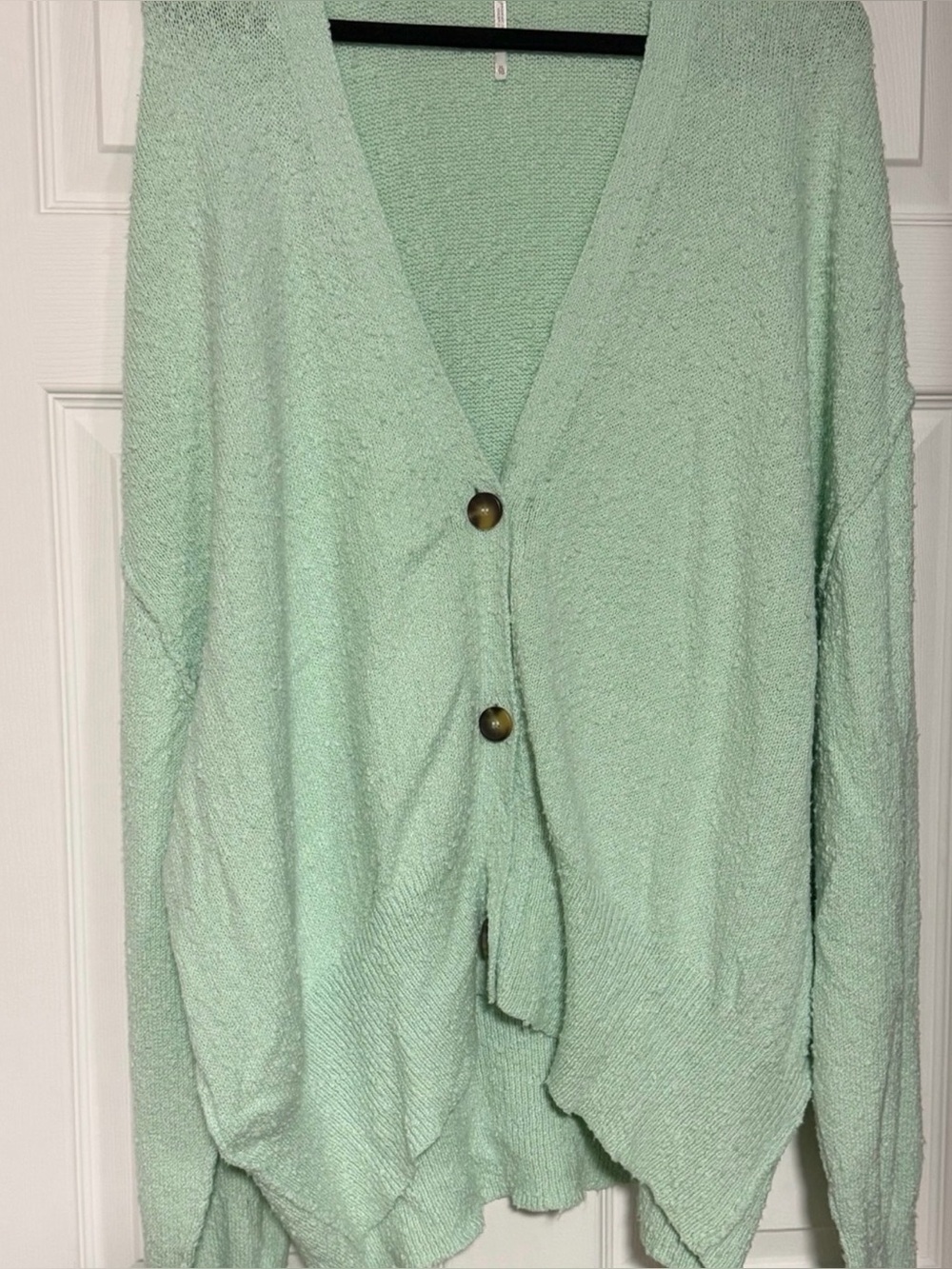 Free People Women's Found My Friend' Mint Cardi - Picture 2 of 2